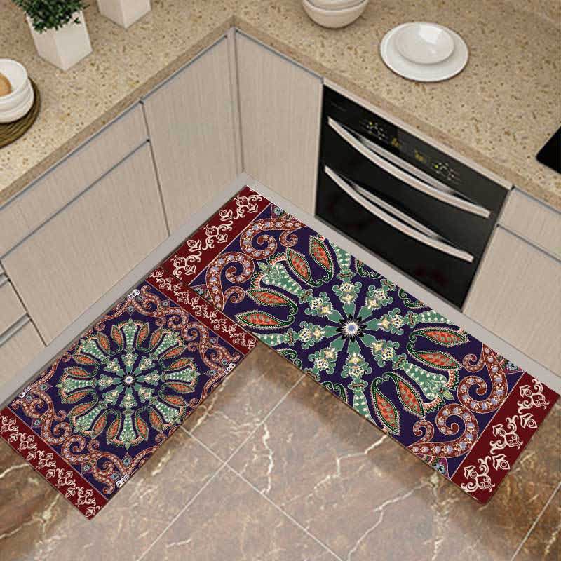 Elegant  Mandala Absorbent Runner Rug - A - 19" x 31"+19" x 63" - image 0