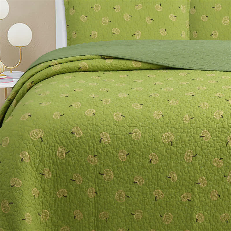 Fresh Orange Print Cotton Quilt - image 2