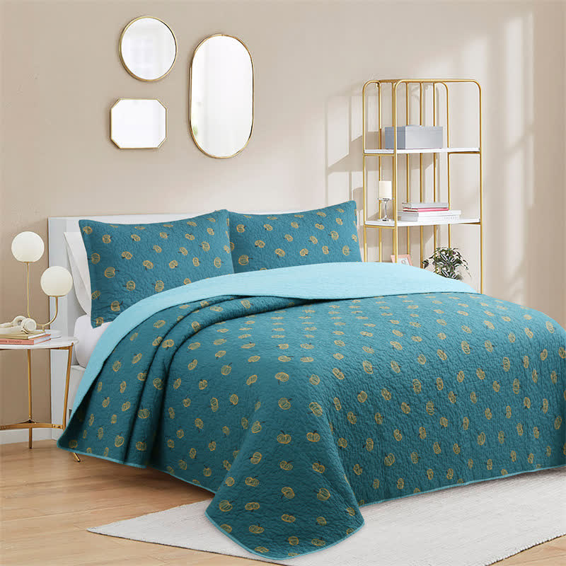 Fresh Orange Print Cotton Quilt - image 8