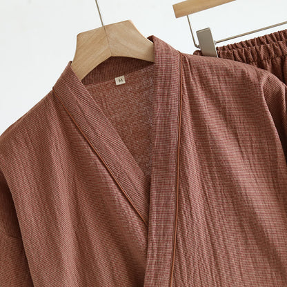 Unisex Cotton Gauze Kimono Pajama Set - image 5