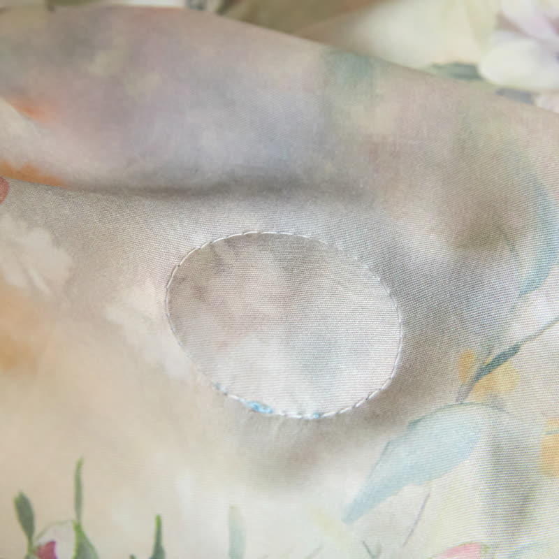 Luxurious Floral Lyocell Fiber Summer Silky Quilt - image 3