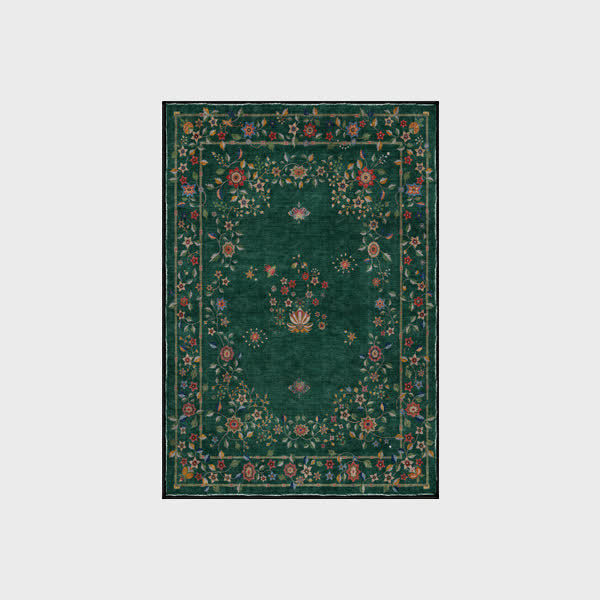 Retro Floral Foldable Indoor Outdoor Rug - image 9