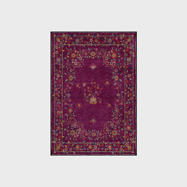 Retro Floral Foldable Indoor Outdoor Rug - image 2