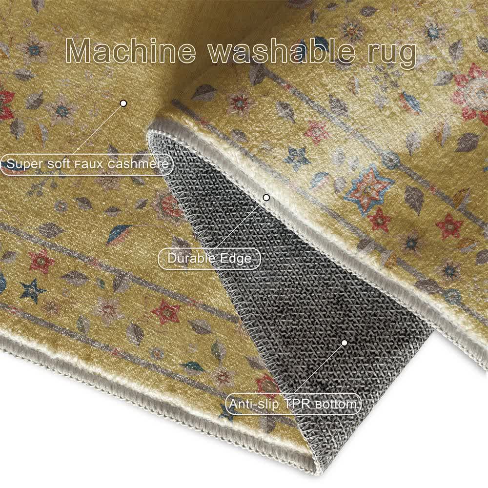 Retro Floral Foldable Indoor Outdoor Rug - image 18