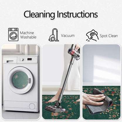 Retro Floral Foldable Indoor Outdoor Rug - image 25