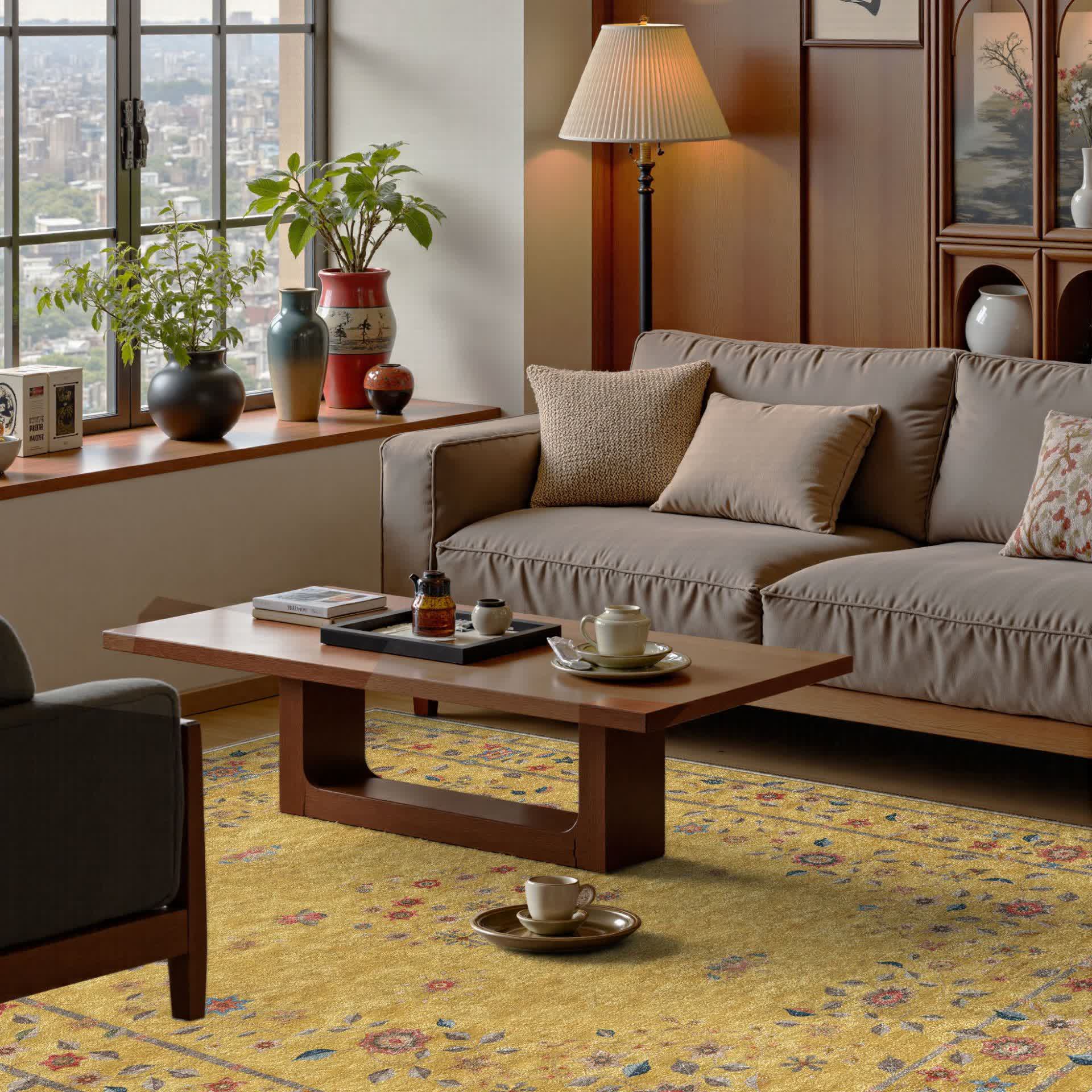 Retro Floral Foldable Indoor Outdoor Rug - image 15