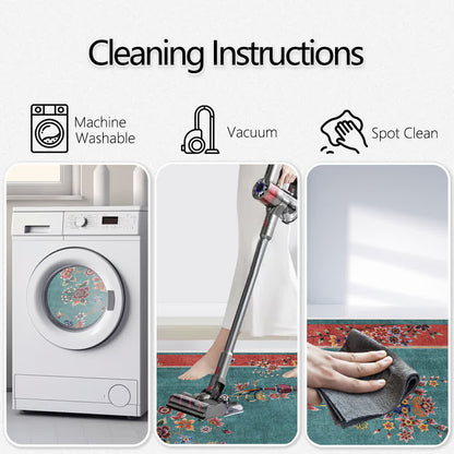 Floral Anti-slip Indoor Outdoor Area Rug - image 7