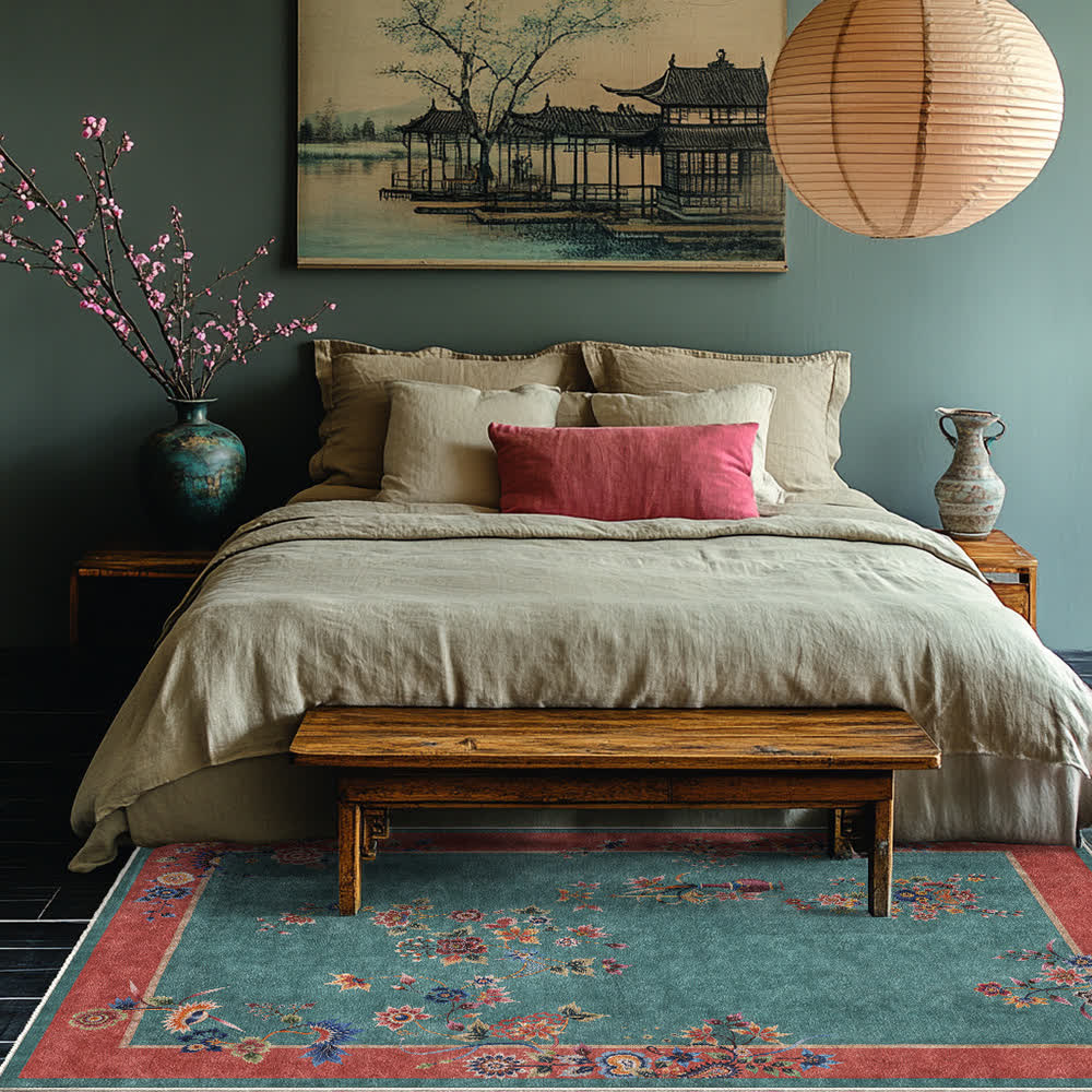 Floral Anti-slip Indoor Outdoor Area Rug - image 3