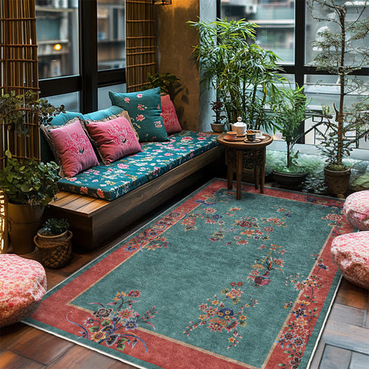 Floral Anti-slip Indoor Outdoor Area Rug - 60" x 96" - image 0