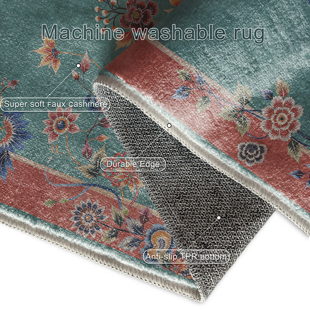 Floral Anti-slip Indoor Outdoor Area Rug - image 6
