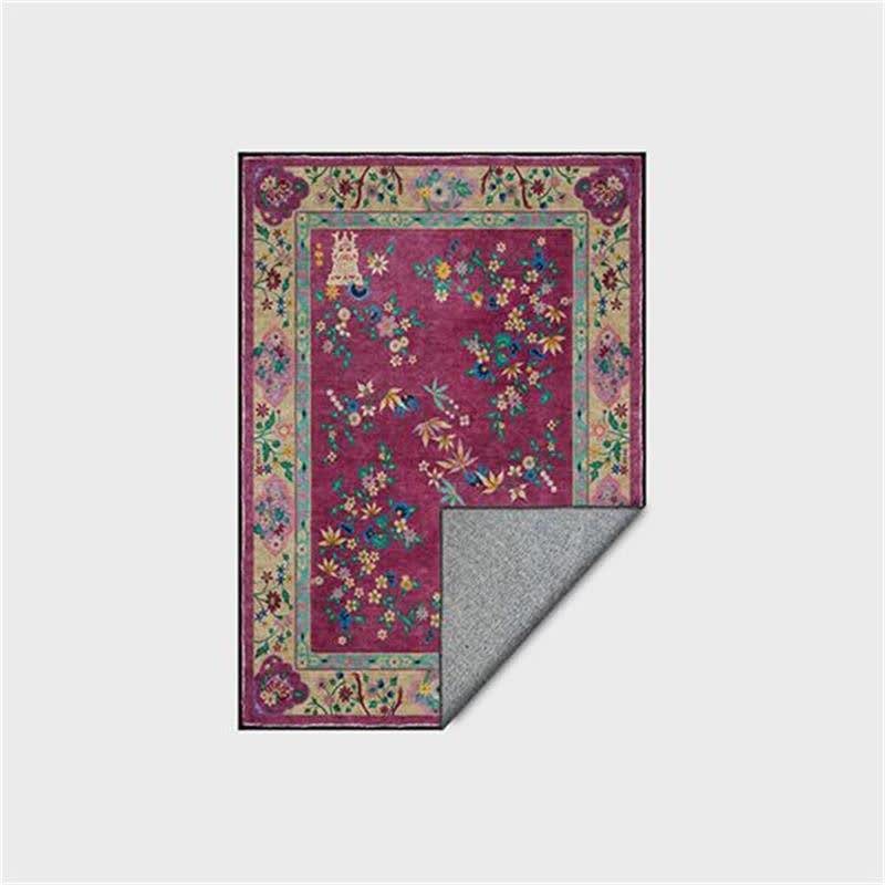 Retro Floral Indoor Outdoor Area Rug - image 4