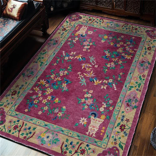Retro Floral Indoor Outdoor Area Rug - 60" x 96" - image 0