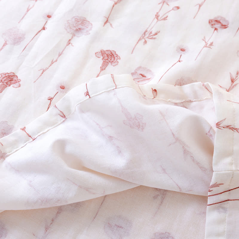 Floral Cotton Gauze Padded Nightdress - image 12