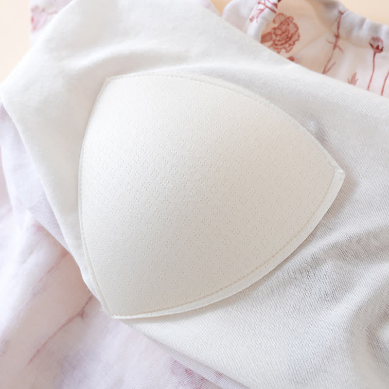 Floral Cotton Gauze Padded Nightdress - image 9