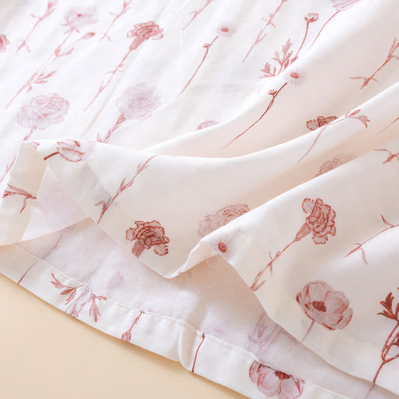 Floral Cotton Gauze Padded Nightdress - image 11