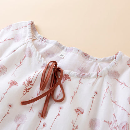 Floral Cotton Gauze Padded Nightdress - image 5