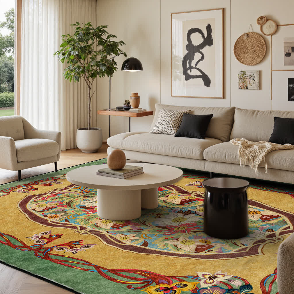 Pastoral Non Slip Indoor Outdoor Area Rug - image 1