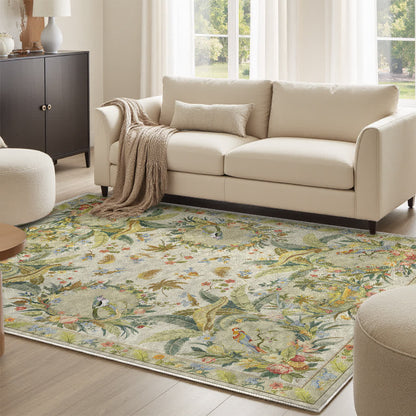 Refresh Floral Bird Anti-slip Area Rug - image 3