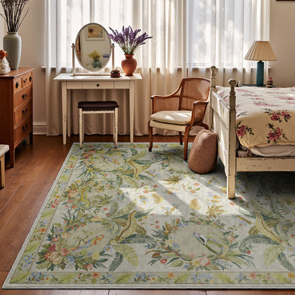 Refresh Floral Bird Anti-slip Area Rug - image 1