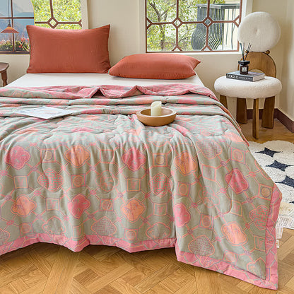 Retro Bamboo Pure Cotton Double-layer Gauze Summer Quilt - image 10
