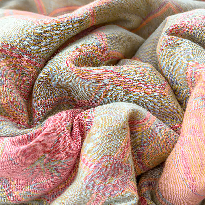 Retro Bamboo Pure Cotton Double-layer Gauze Summer Quilt - image 14