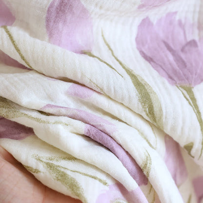 Tulip Print Cotton Gauze Padded Camisole Nightdress - image 9