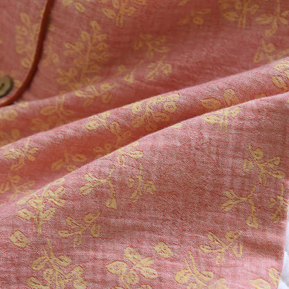 Floral Cotton Yarn-dyed Jacquard Lapel Pajama - image 9