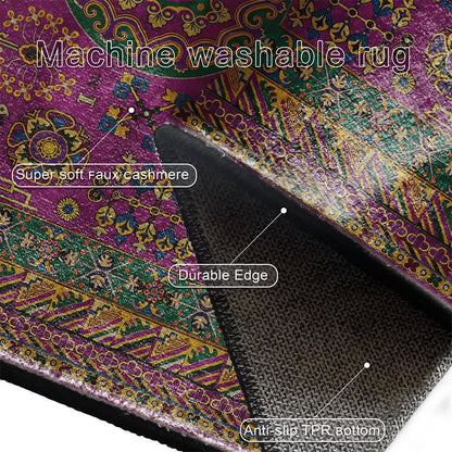 Retro Geometric Anti-slip Area Rug - image 5