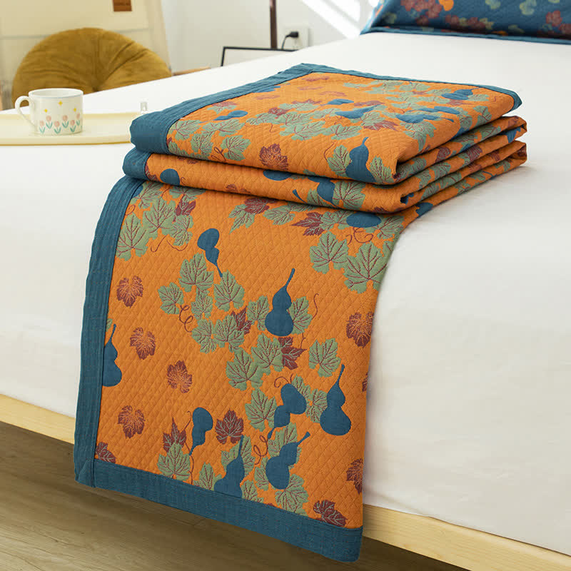 Gourd Pattern Cotton Yarn-dyed Quilt - image 4