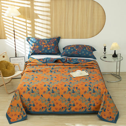 Gourd Pattern Cotton Yarn-dyed Quilt - 2PCS Pillowcases - 19" x 29" - image 0