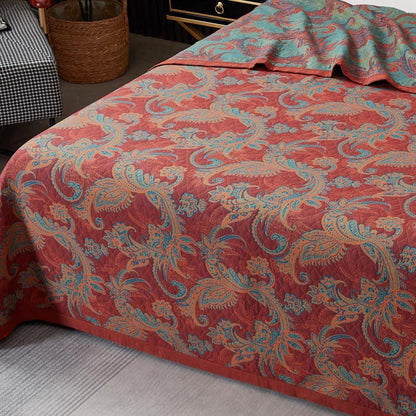 Vintage Paisley Pattern Cotton Yarn-dyed Quilt - image 2