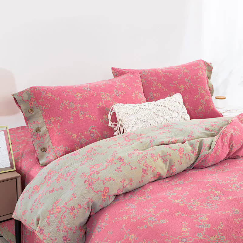 Wintersweet Cotton Gauze Jacquard Bedding Set(4pcs) - image 17