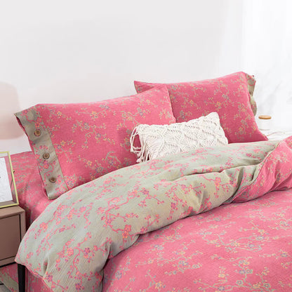 Wintersweet Cotton Gauze Jacquard Bedding Set(4pcs) - image 17