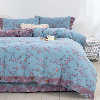Wintersweet Cotton Gauze Jacquard Bedding Set(4pcs) - image 0