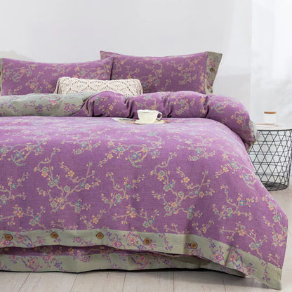 Wintersweet Cotton Gauze Jacquard Bedding Set(4pcs) - image 8