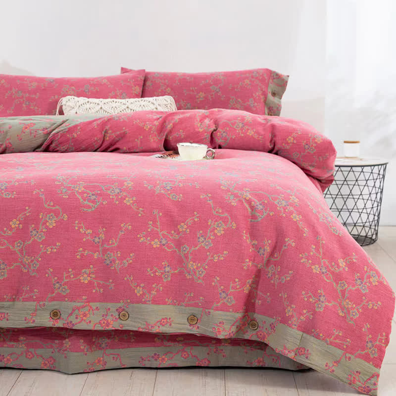 Wintersweet Cotton Gauze Jacquard Bedding Set(4pcs) - image 15