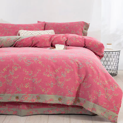 Wintersweet Cotton Gauze Jacquard Bedding Set(4pcs) - image 15