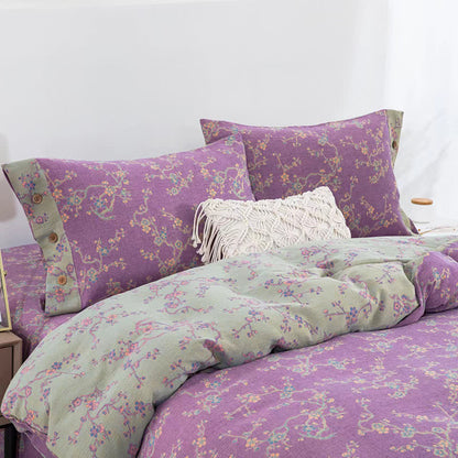 Wintersweet Cotton Gauze Jacquard Bedding Set(4pcs) - image 11