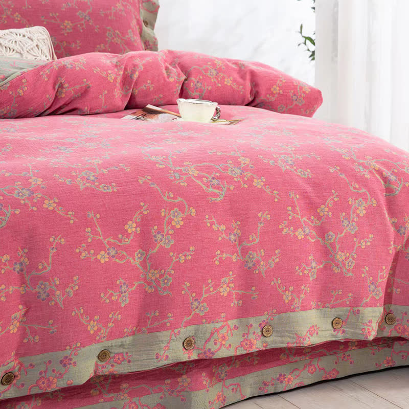 Wintersweet Cotton Gauze Jacquard Bedding Set(4pcs) - image 18