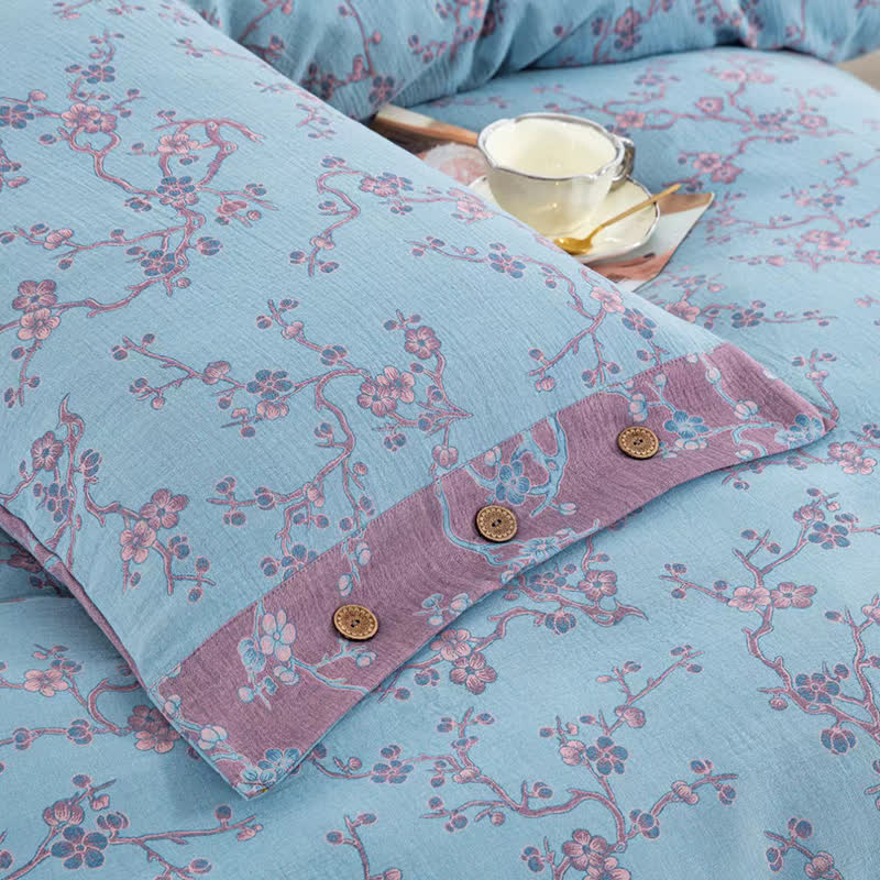 Wintersweet Cotton Gauze Jacquard Bedding Set(4pcs) - image 4
