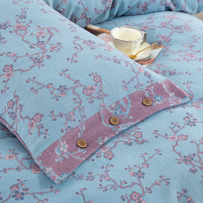 Wintersweet Cotton Gauze Jacquard Bedding Set(4pcs) - image 4