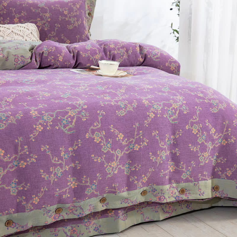 Wintersweet Cotton Gauze Jacquard Bedding Set(4pcs) - image 10