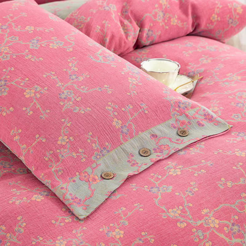 Wintersweet Cotton Gauze Jacquard Bedding Set(4pcs) - image 20