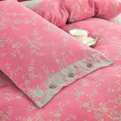 Wintersweet Cotton Gauze Jacquard Bedding Set(4pcs) - image 20
