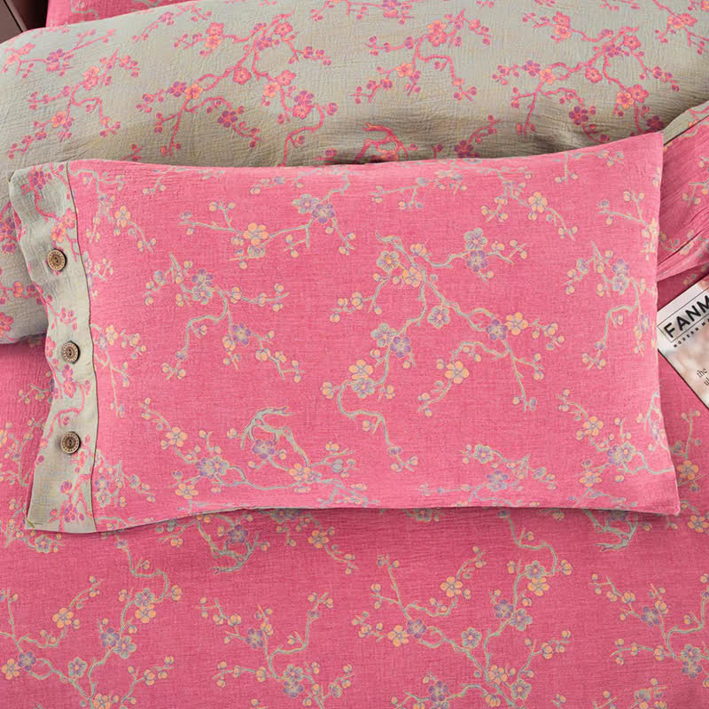 Wintersweet Cotton Gauze Jacquard Bedding Set(4pcs) - image 19