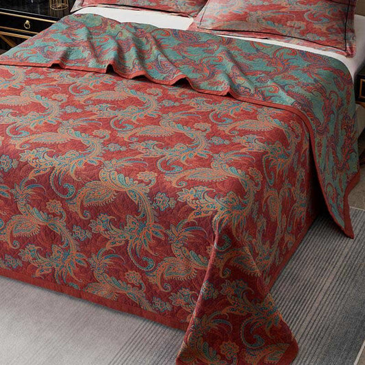 Vintage Paisley Pattern Cotton Yarn-dyed Quilt - 2PCS Pillowcases - 19" x 29" - image 0