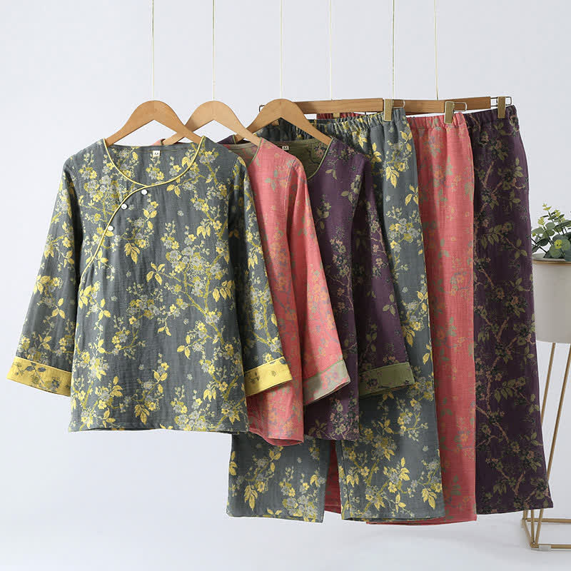 Jacquard Vintage Pure Cotton Loungewear Set - image 0