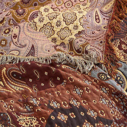 Boho Paisley Cotton Gauze Quilt - image 5