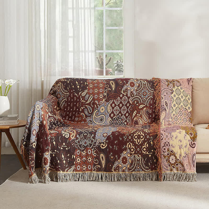 Boho Paisley Cotton Gauze Quilt - image 1