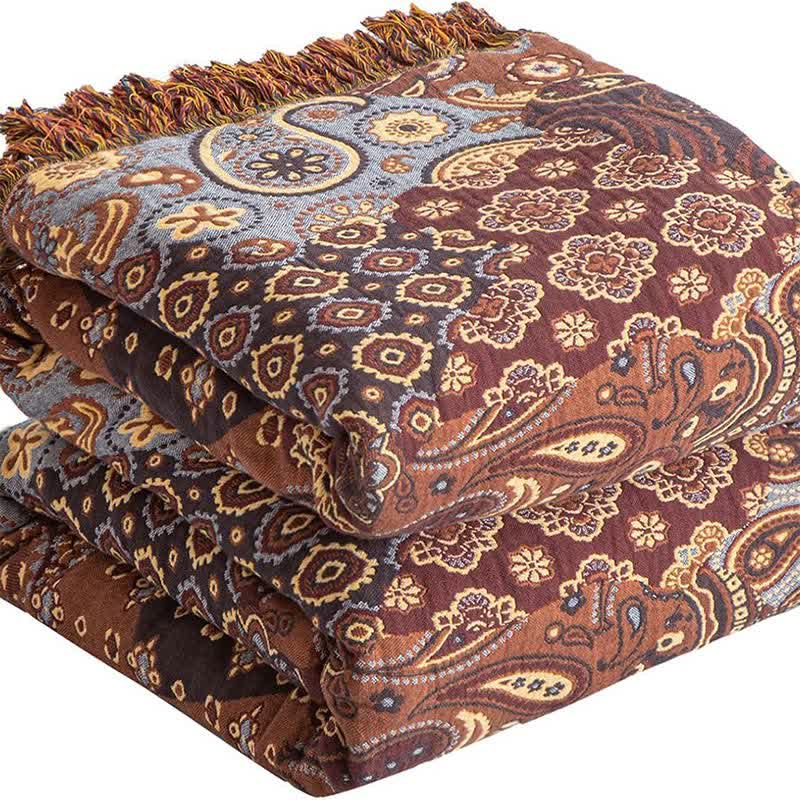 Boho Paisley Cotton Gauze Quilt - image 3